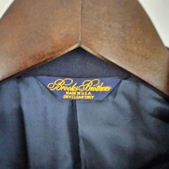 Brooks Brothers Men's Blazer Sport Jacket 100% Wool Makers Navy Blue Size 42R - Picture 4 of 14